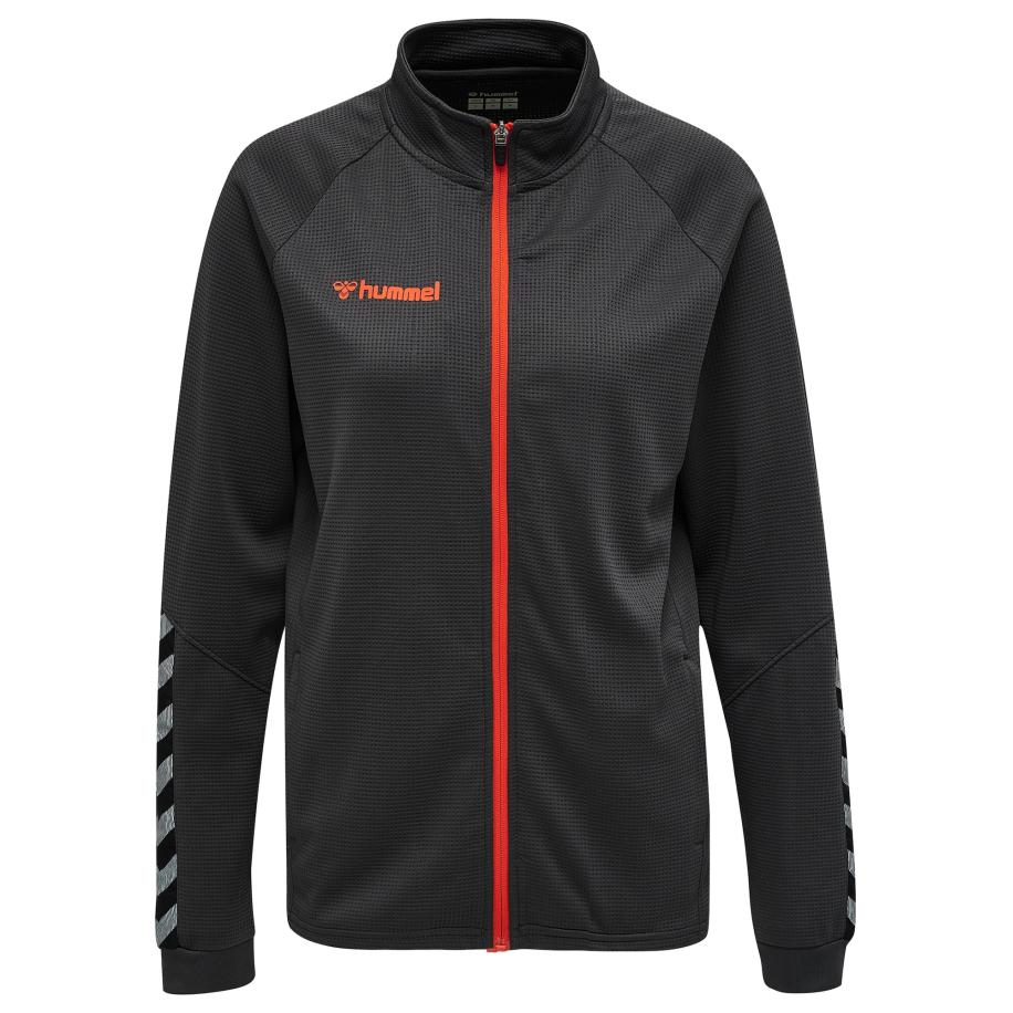 Hummel Hummel Trainingsjack Authentic antraciet / donkergrijs / rood -
