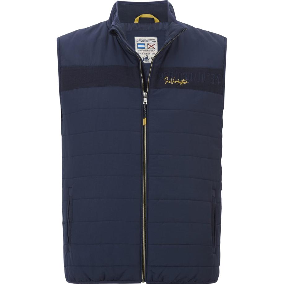 jan vanderstorm Jan Vanderstorm Sportbodywarmer Ulof donkerblauw / geel / zwart -