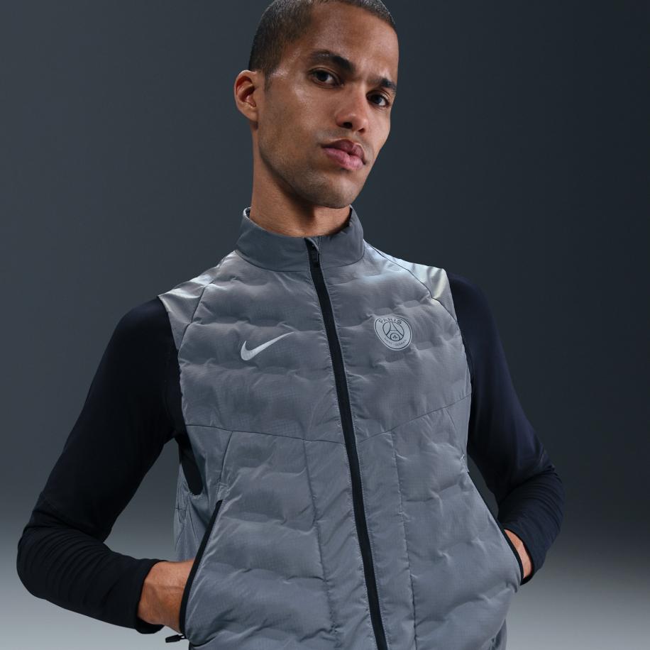 Paris Saint-Germain Running Division Nike Therma-FIT ADV voetbalbodywarmer voor heren - Grijs Grijs
