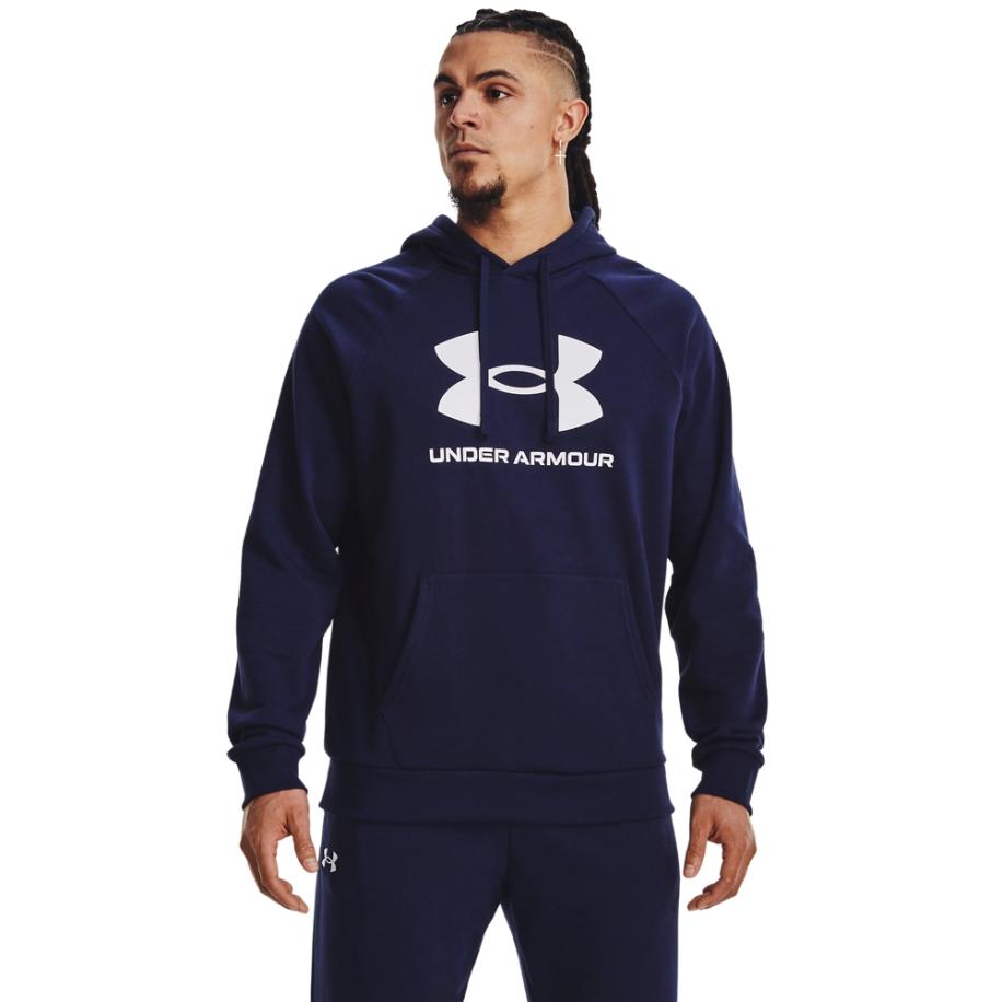 Herenhoodie Under Armour Rival Fleece Logo Midnight Marineblauw / Wit XXL Blauw