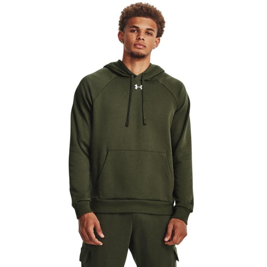 Herenhoodie Under Armour Rival Fleece Marine OD Groente / Wit XXL Groen