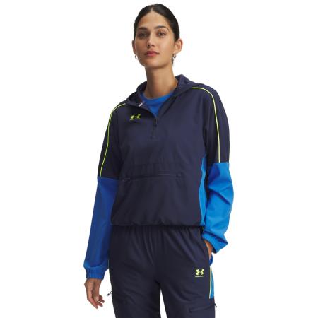 Damesanorak Under Armour Challenger Washed Marineblauw / High Vis Geel XS