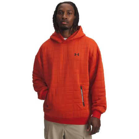 Herenhoodie Under Armour Unstoppable Fleece Textured Surplus Oranje / Zwart XXL