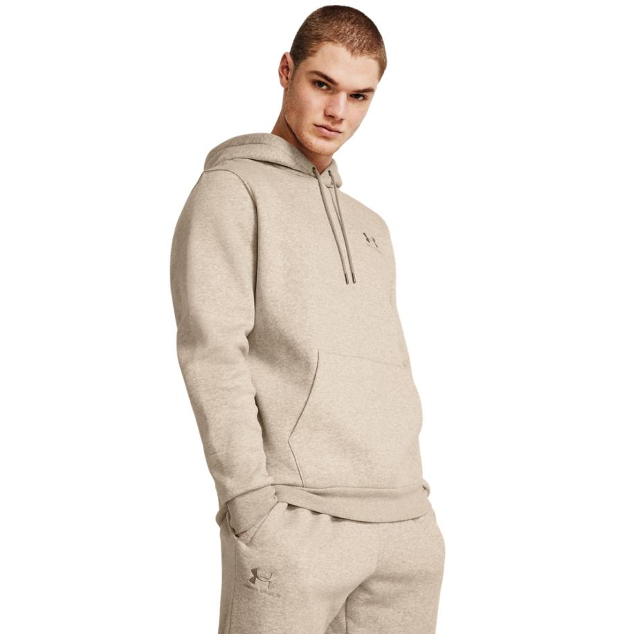 Herenhoodie Under Armour Icon Fleece Timberwolf Taupe Light Hthr / Timberwolf Taupe XL Bruin