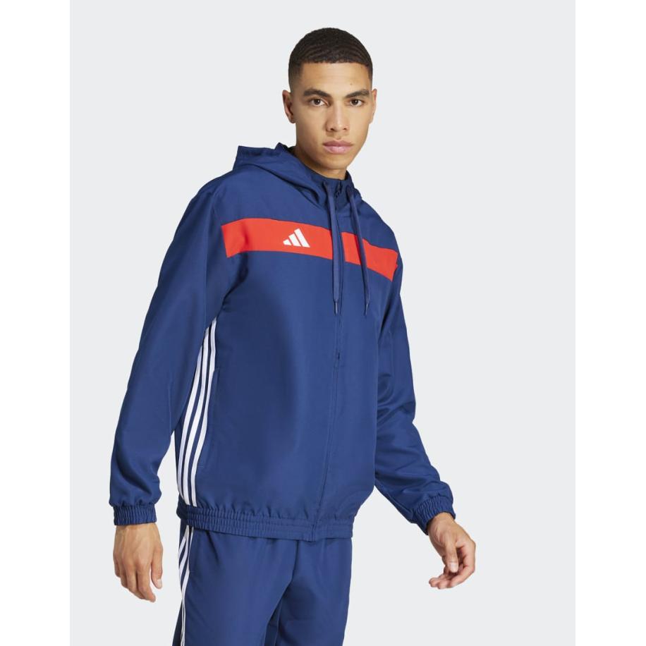 adidas performance - Tiro 25 - Essentials - Hoodie in team-marineblauw / rood Blauw