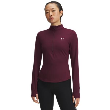 Under Armour Motion Damesitem met korte rits donker kastanjebruin / Wit XS