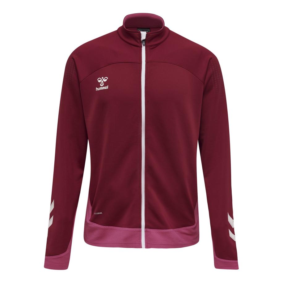 Hummel Hummel Sportsweatvest pink / donkerrood / wit -