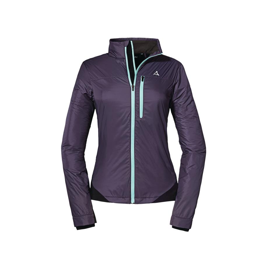 Schöffel Outdoorjas Rugged jade groen / donkerlila / zwart Paars