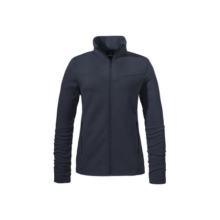 Schöffel Functionele fleece jas Pine blauw / donkergrijs / oudroze