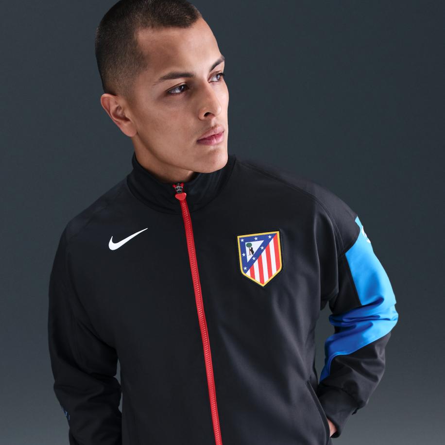 Atlético Madrid Strike Derde Nike Total 90 Anthem voetbaltrainingsjack met Dri-FIT voor heren - Zwart Zwart