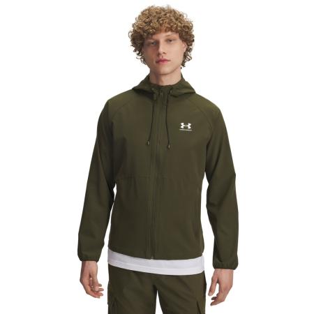 Under Armour Stretch Woven Herenwindjack Expedition Groente / Wit XS