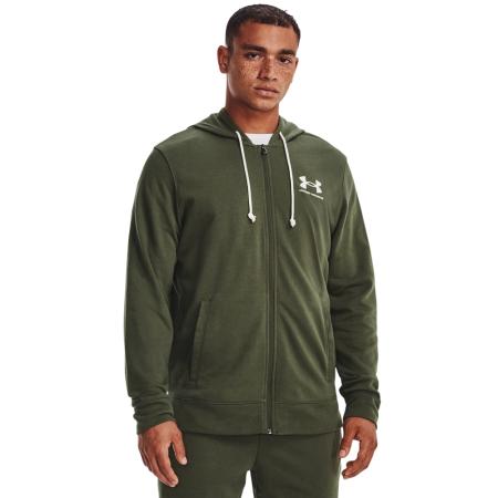 Under Armour Rival Terry Herenitem met ritssluiting Marine OD Groente / Onyx Wit S
