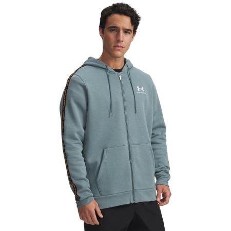 Under Armour Icon Fleece Taping Herenitem met ritssluiting Jasper Blauw / SqUnder Armourd Oranje M
