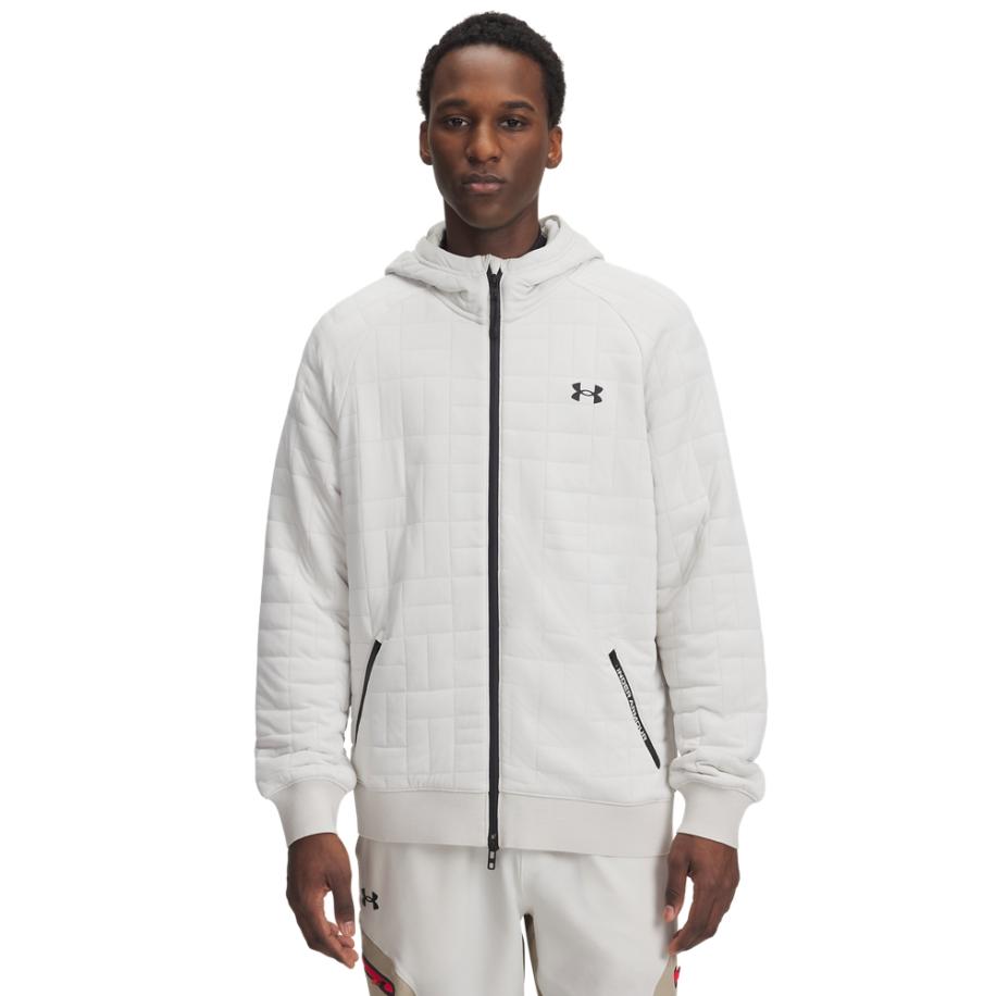 Herenitem met volledige ritssluiting Under Armour Unstoppable Fleece Textured Summit Wit / Zwart XS Wit