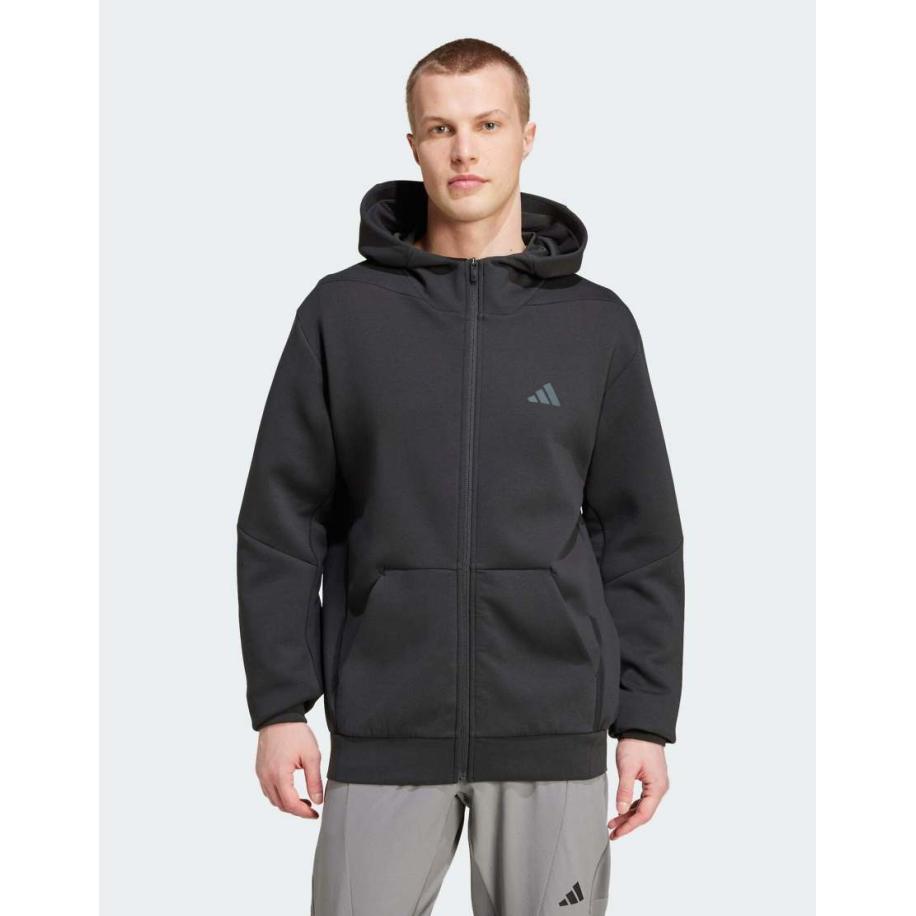 adidas performance - Designed for training - Trainingsjack met ritssluiting in zwart Zwart