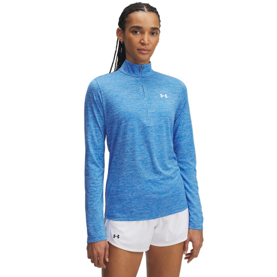 Under Armour Tech™ Twist Damesitem met korte rits Blauw Atlantis / Wit XS Blauw