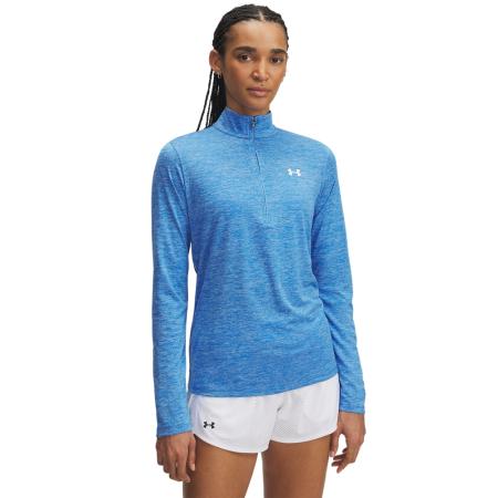 Under Armour Tech™ Twist Damesitem met korte rits Blauw Atlantis / Wit XS