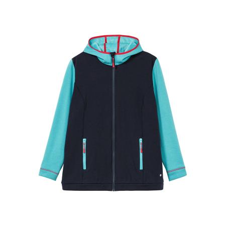 Sheego SHEEGO Functionele fleece jas lichtblauw / donkerblauw