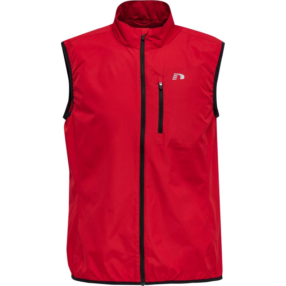 Newline Newline Sportbodywarmer grijs / donkerrood / zwart -