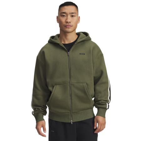 Under Armour Icon Heavyweight Rib herenitem met ritssluiting Marine OD Groente / Wit XXL