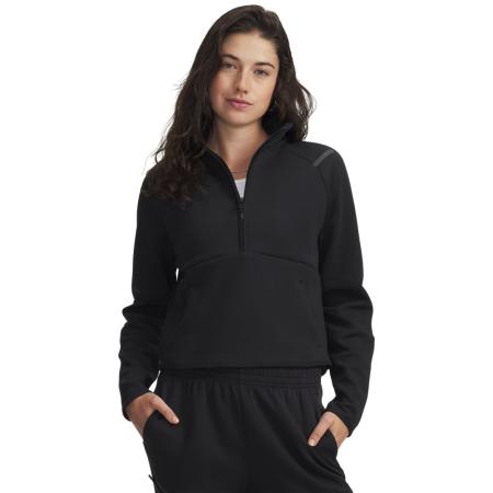 Damesitem met korte rits Under Armour Unstoppable Fleece Zwart / Zwart XXL