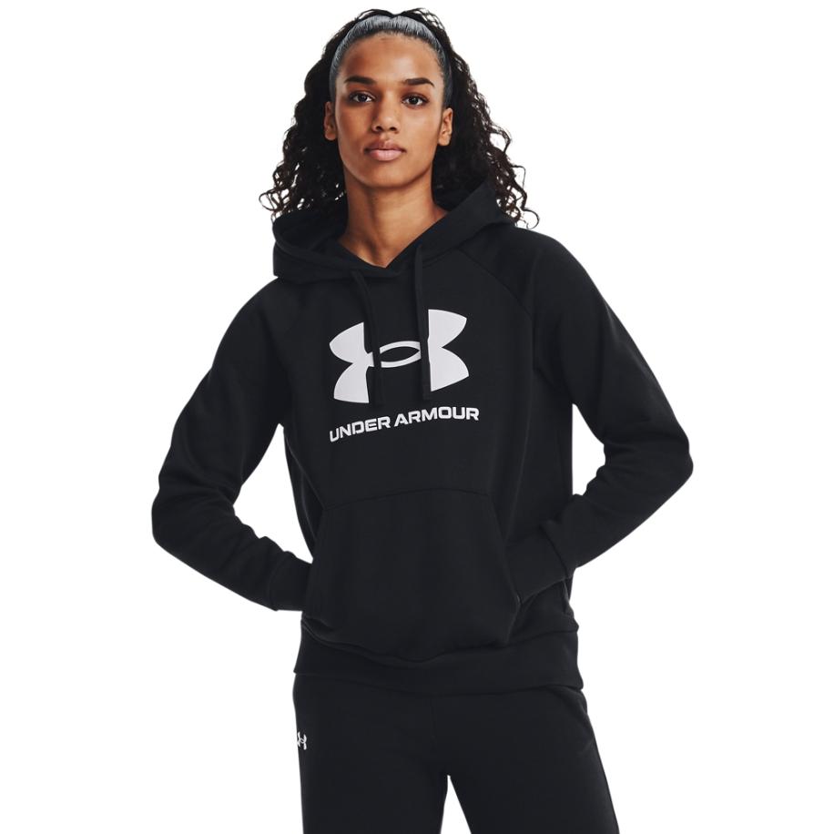 Under Armour Rival Fleece Big Logo Dameshoodie Zwart / Wit M Zwart