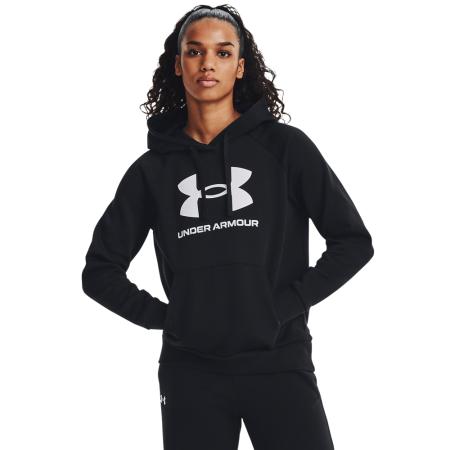 Under Armour Rival Fleece Big Logo Dameshoodie Zwart / Wit M