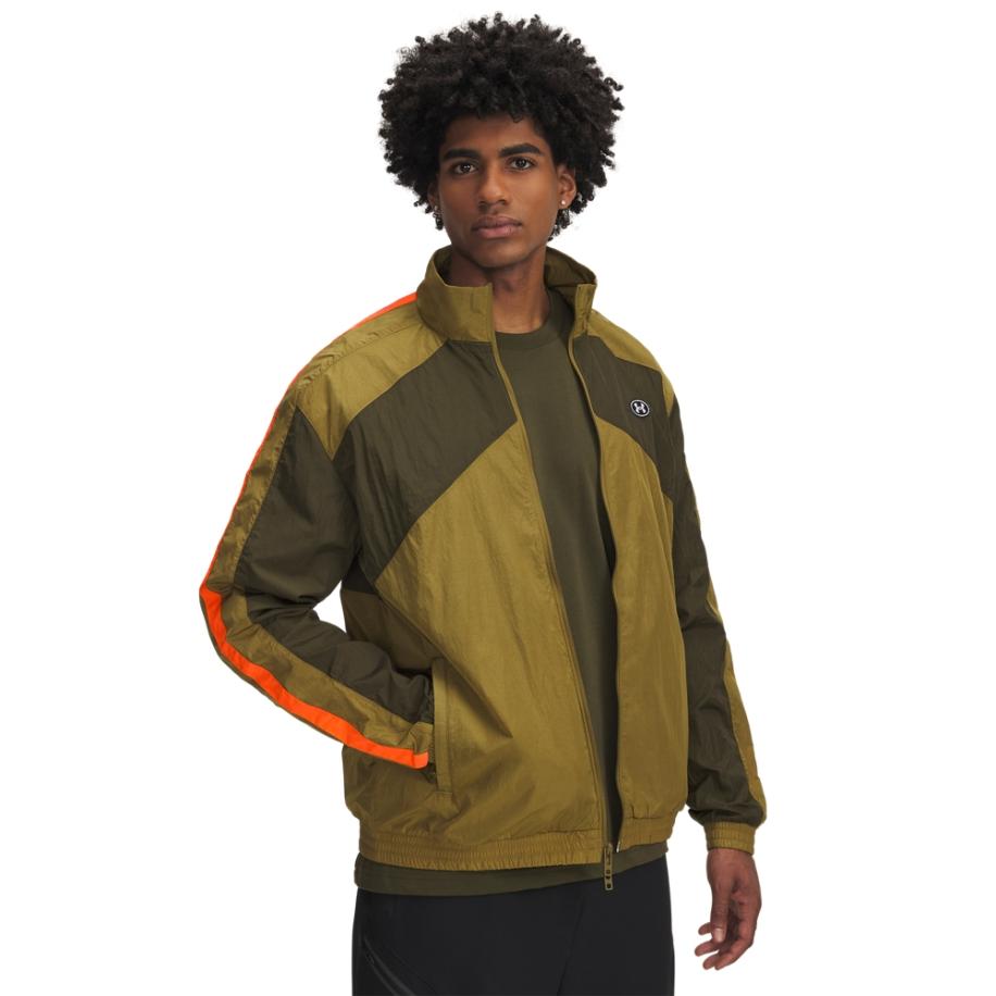 Under Armour Icon Woven trainingsjack voor heren Canteen Groente / Expedition Groente / Wit XXL Groen