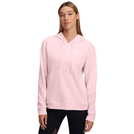 Under Armour Rival Terry Hoodie voor dames Prime Roze / Wit XS