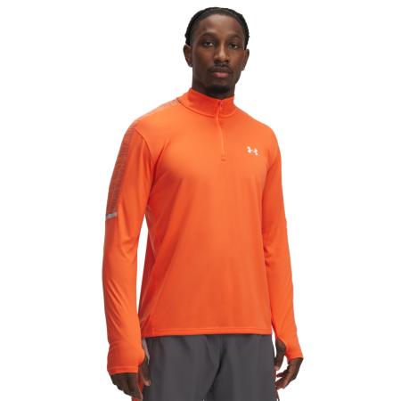 Under Armour Tech™ Herenshirt met korte rits Fire / Castlerock / Wit M