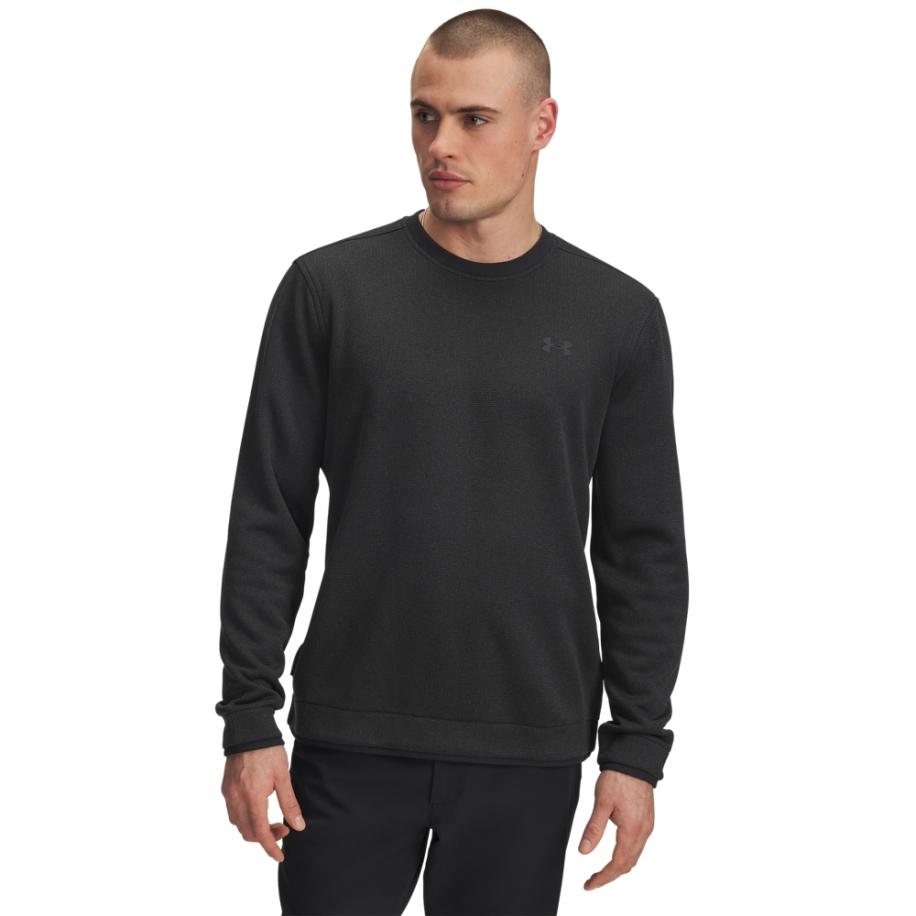 Under Armour SweaterFleece herenshirt met ronde hals Zwart / Zwart S Zwart