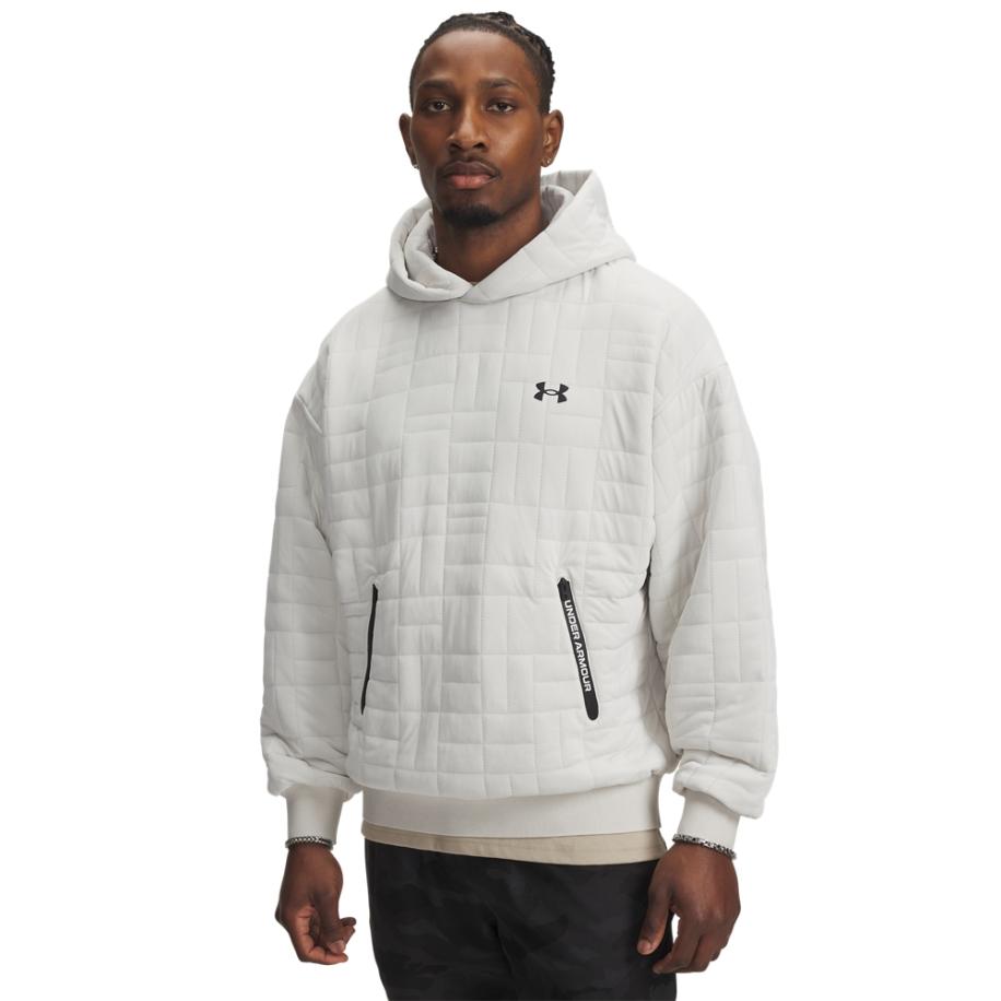 Herenhoodie Under Armour Unstoppable Fleece Textured Summit Wit / Zwart M Wit