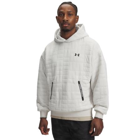 Herenhoodie Under Armour Unstoppable Fleece Textured Summit Wit / Zwart M