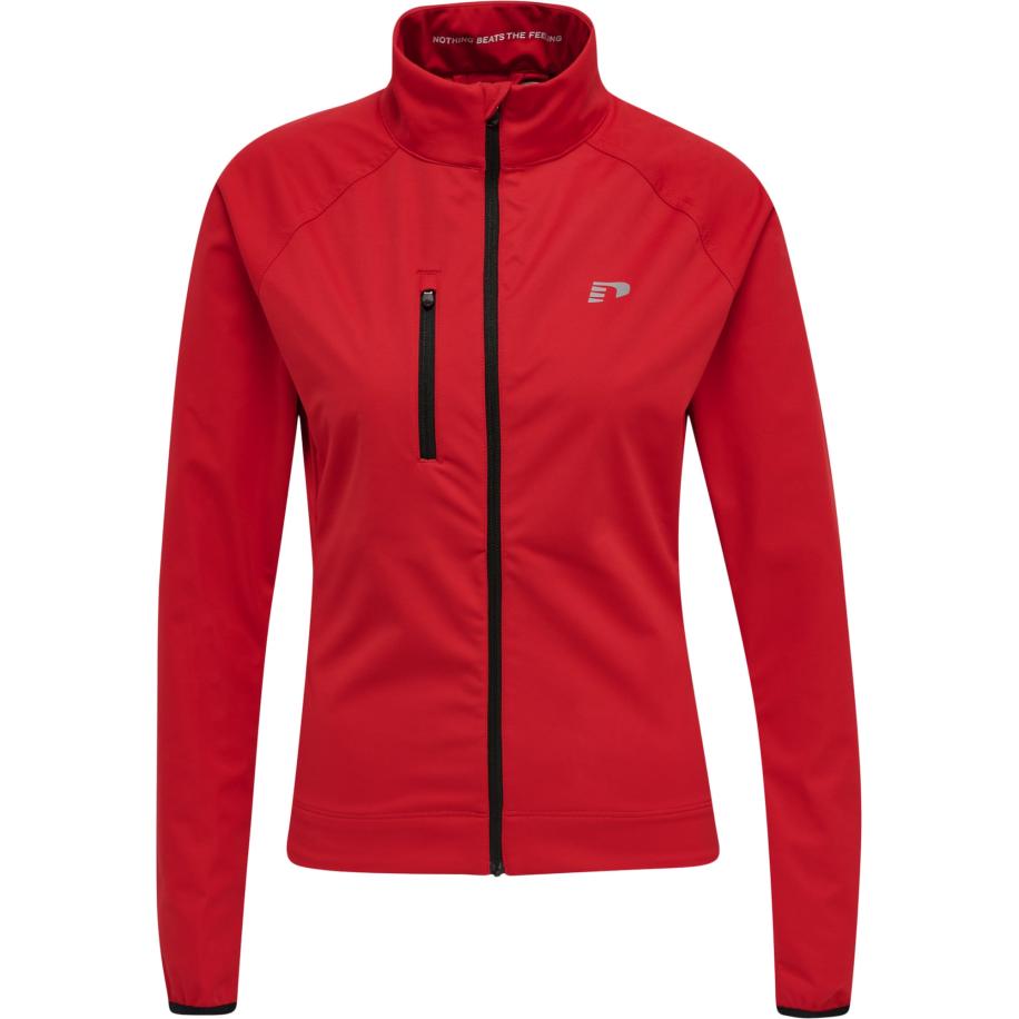 Newline Newline Trainingsjack grijs / donkerrood / zwart -