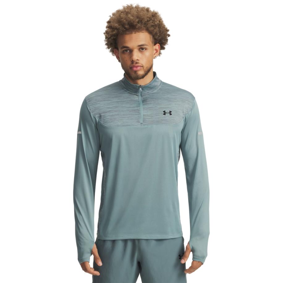 Herenshirt Under Armour Tech™ Utility met korte kits Serpentine / Jasper Blauw / Zwart M Groen