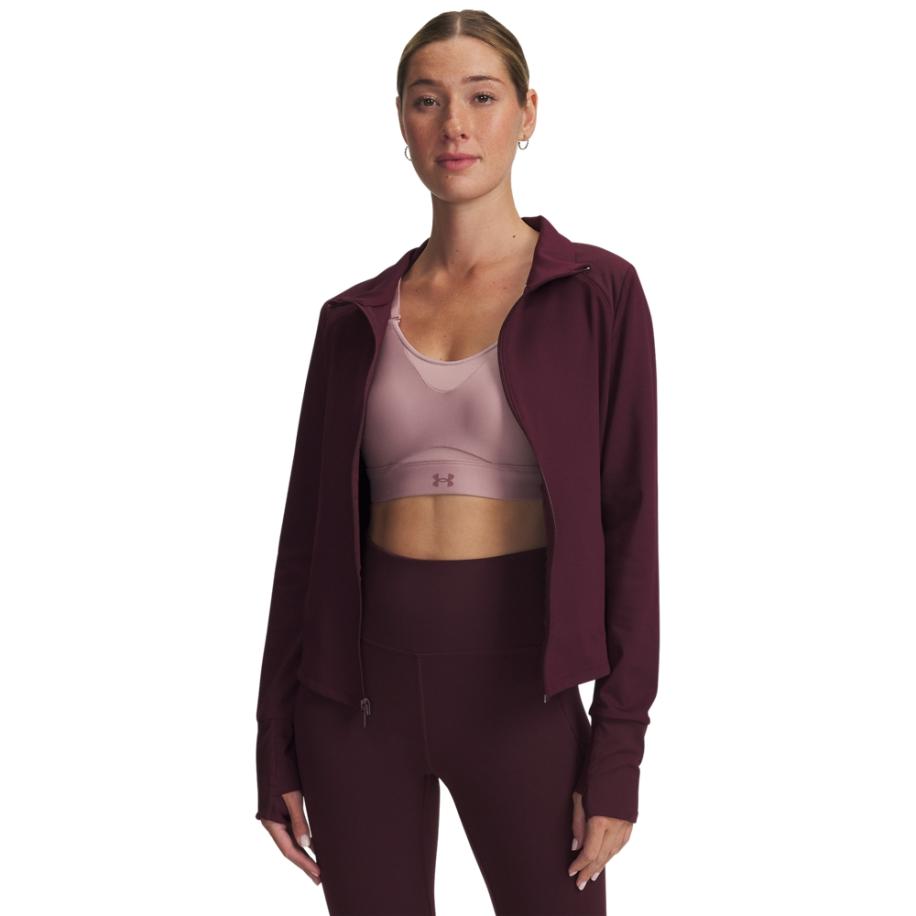 Under Armour Meridian Damesjack donker kastanjebruin / donker kastanjebruin XXL Rood