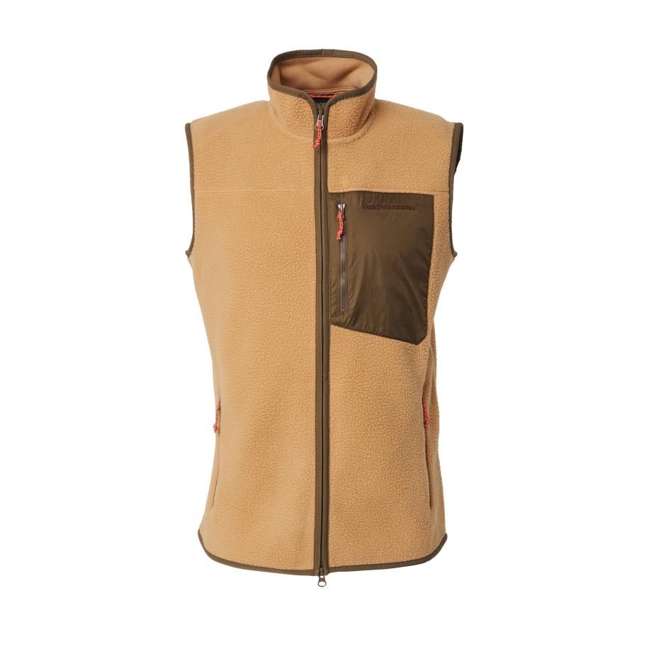 Peak Performance PEAK PERFORMANCE Sportbodywarmer Pile camel / bruin -