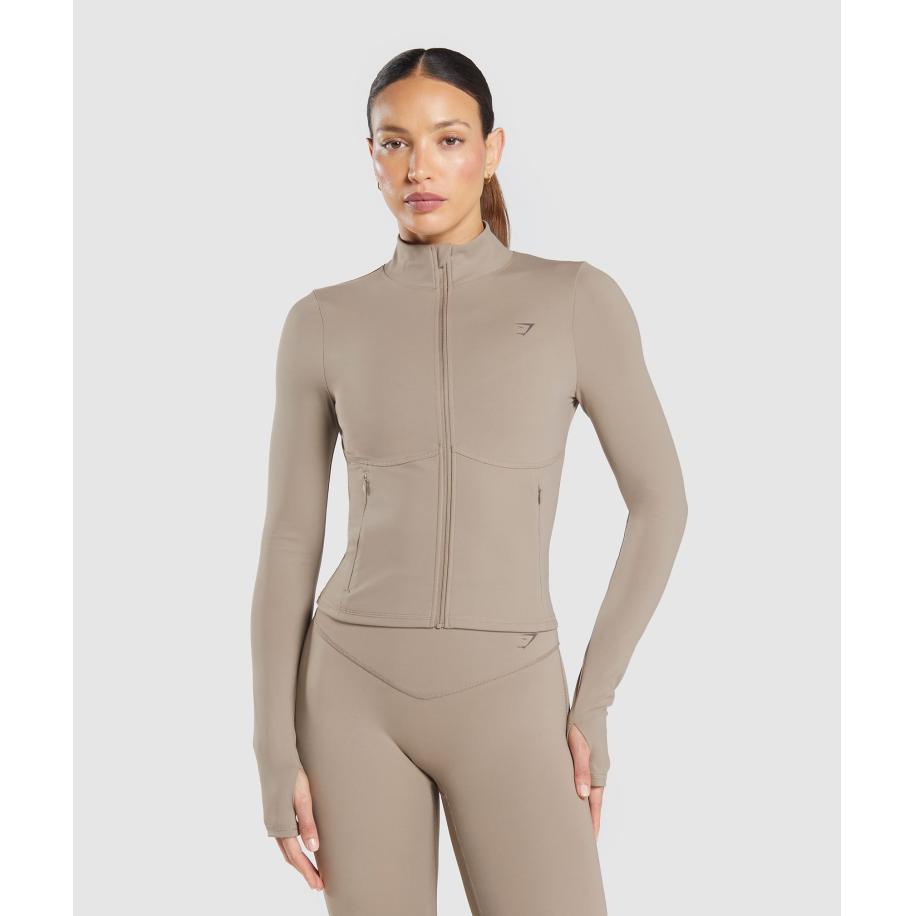 Gymshark Elevate Tracktop Lifestyle Brown Bruin