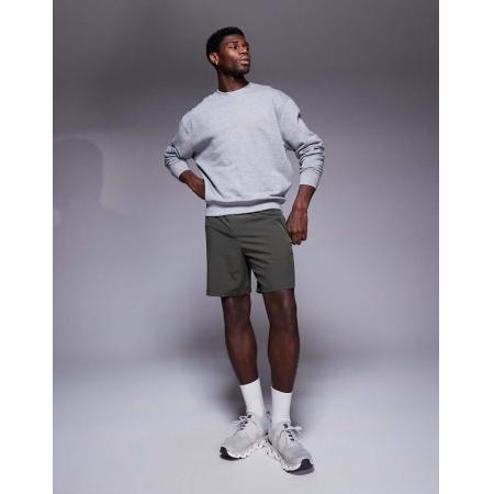 4505 - Oversized trainingssweatshirt van sneldrogende zware stof in gemêleerd grijs