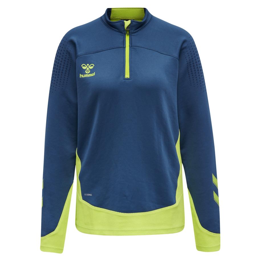 Hummel Hummel Trainingsjack blauw / limoen -