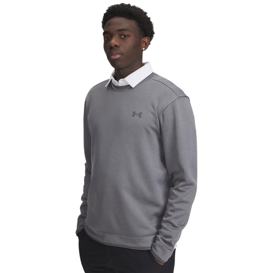 Under Armour SweaterFleece herenshirt met ronde hals Castlerock / Castlerock XL Grijs