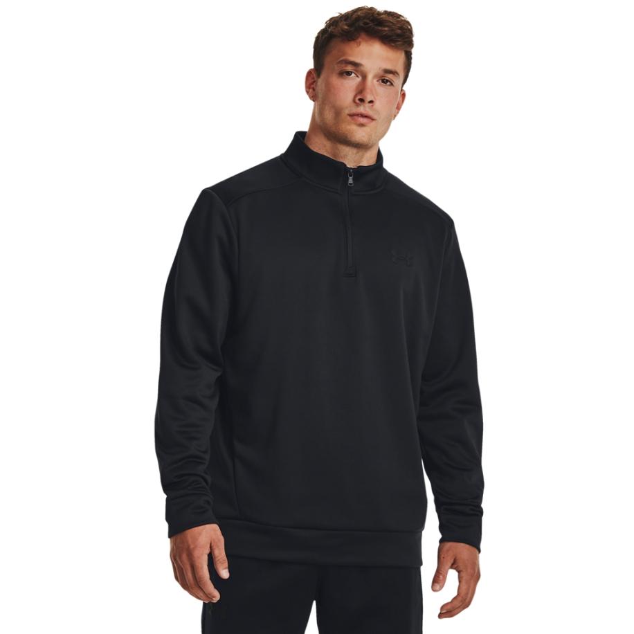 Armour Fleece® Herenshirt met korte rits Zwart / Zwart XXL Zwart