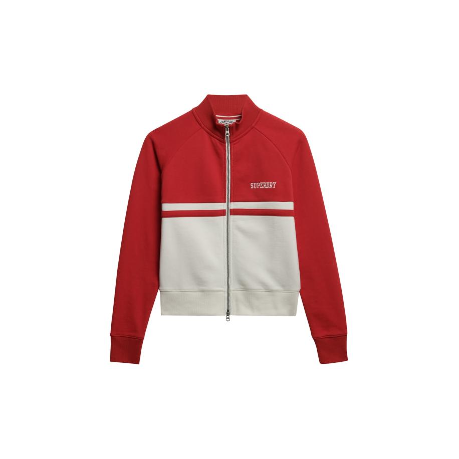 Superdry Trainingsjack rood / wit Rood