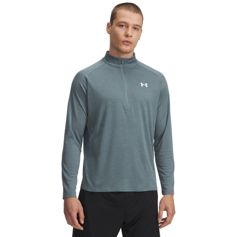 Under Armour Tech™ Herenitem met textuur en korte rits Jasper Blauw / Wit S Blauw
