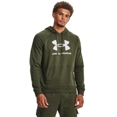 Herenhoodie Under Armour Rival Fleece Logo Marine OD Groente / Wit L