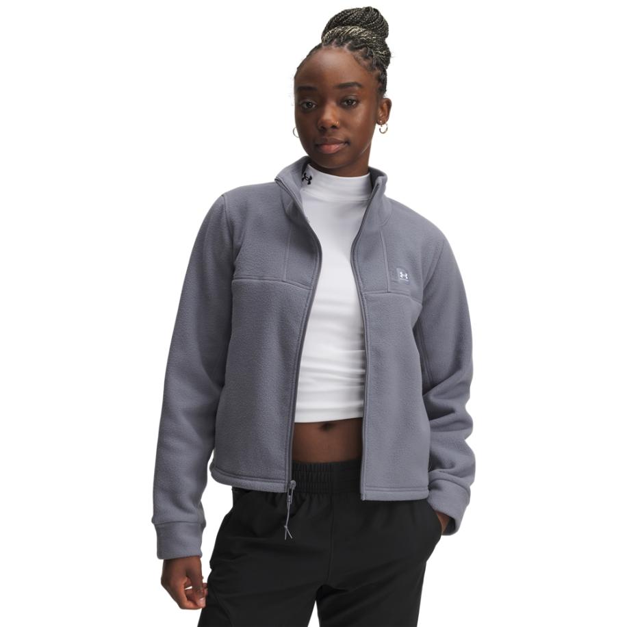 Under Armour Expanse Fleece Damesitem met rits Titan Grijs / Wit L Grijs