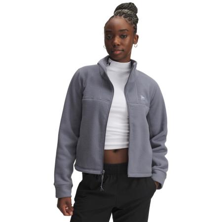 Under Armour Expanse Fleece Damesitem met rits Titan Grijs / Wit L