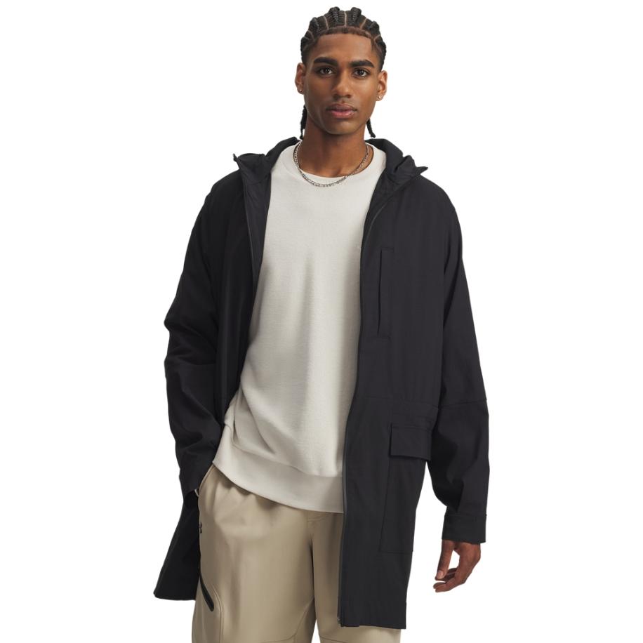 Lang herenjack Under Armour Unstoppable Textured Zwart / Zwart / Zwart S Zwart