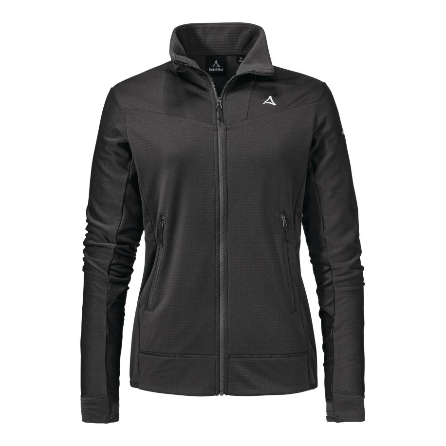 Schöffel Functionele fleece jas Blaueis zwart Zwart