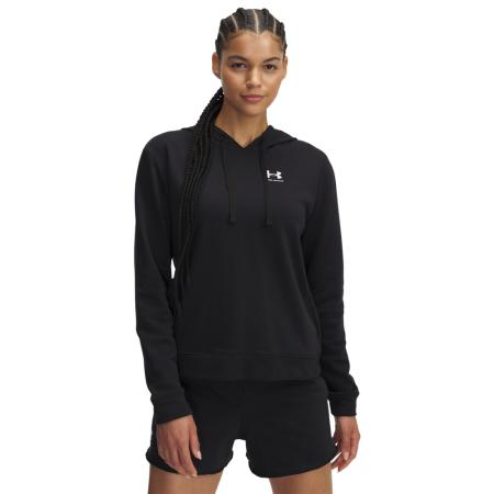 Under Armour Rival Terry Hoodie voor dames Zwart / Wit L